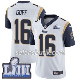 Los Angeles Rams Tröjor Jared Goff 16 Nike Vit 2019 Super Bowl LIII - Herr